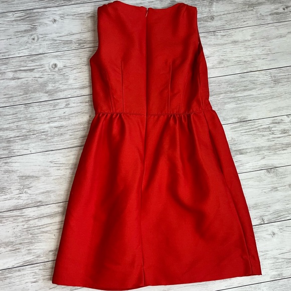 J Crew Orange Dress Size 6 - Picture 3 of 5